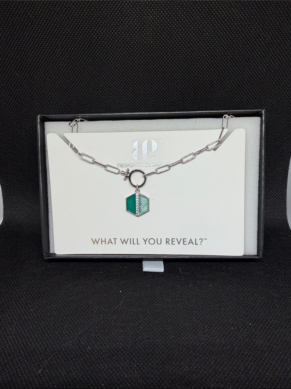 Paraiba Tourmaline and Aquamarine on Rhodium Pendant Necklace